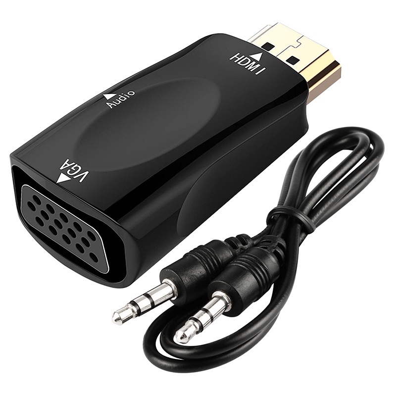 HDMI to VGA Adapter Converter Cable with Audio | Shopee Philippines