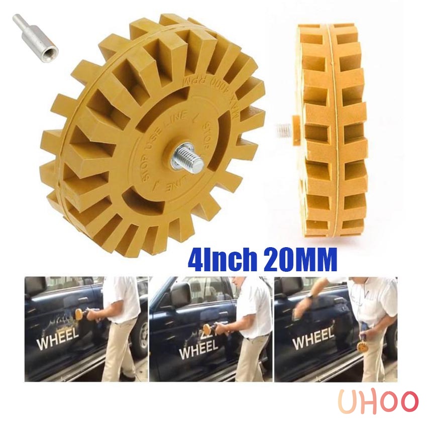 Sticker Vinyl Remover 4'' Decal Eraser Wheel Glue Tape Eraser Rubber