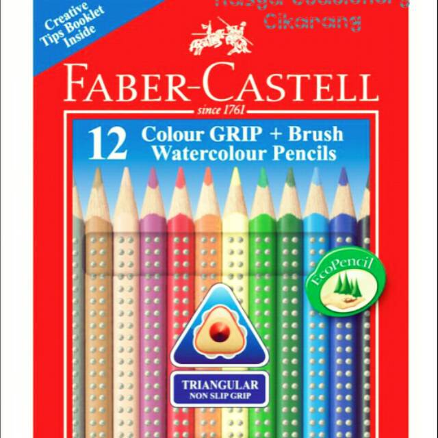 Faber-Castell 112412 atite Colour Grip, Set da 12 atite Colorate