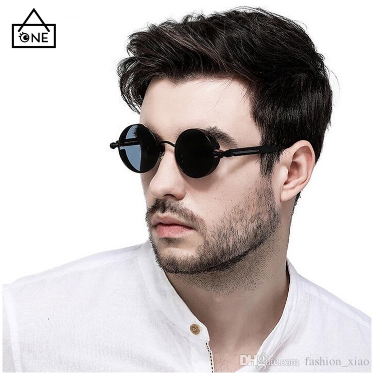 Retro Men Sunglasses Fashion Round Unisex Brand Designer Sun Glasses  Polarized Coating UV400 Female Eyewear For Male Women V3448