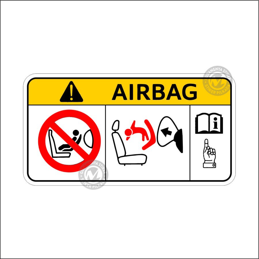 VYNIL AIRBAG SIGN STICKER 5X9,5CM | Shopee Philippines