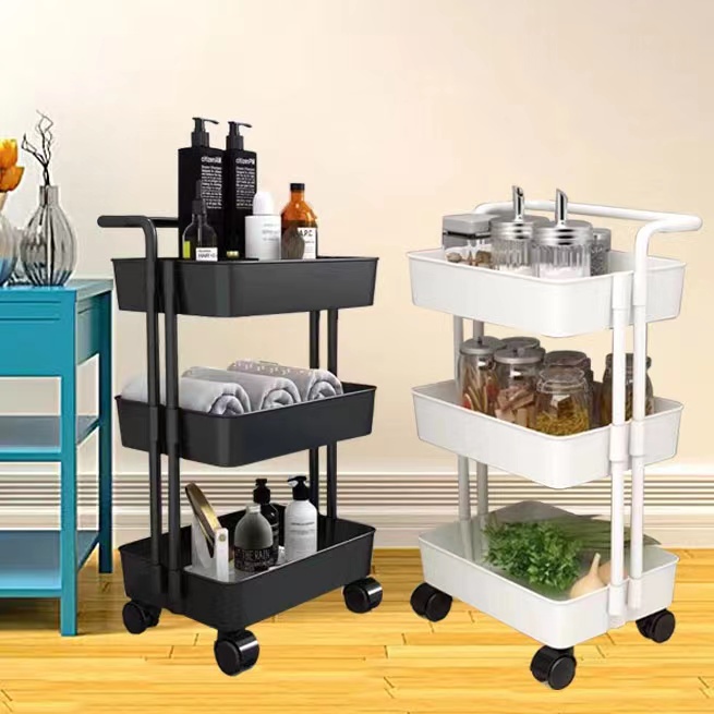 NEW 3Tier Kitchen Utility Trolley Cart Shelf Storage Rack Organizer