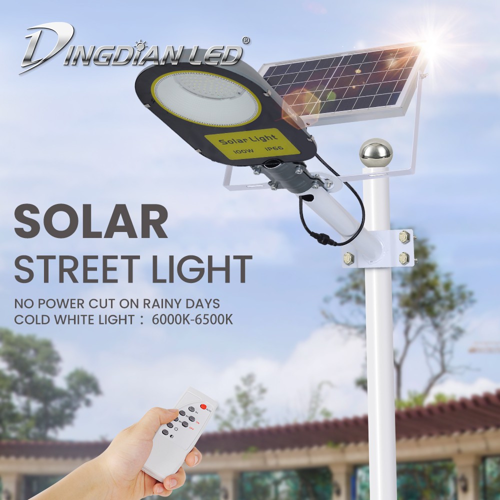 DingDian LED 100W Solar Lights Outdoor Waterproof with Remote Solar ...