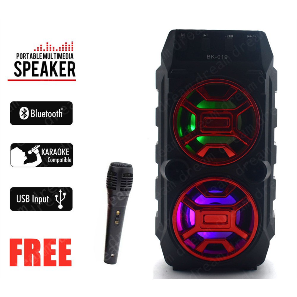 Eph KTS1062 Karaoke Dual Portable Wireless Speaker with stand Bluetooth ...