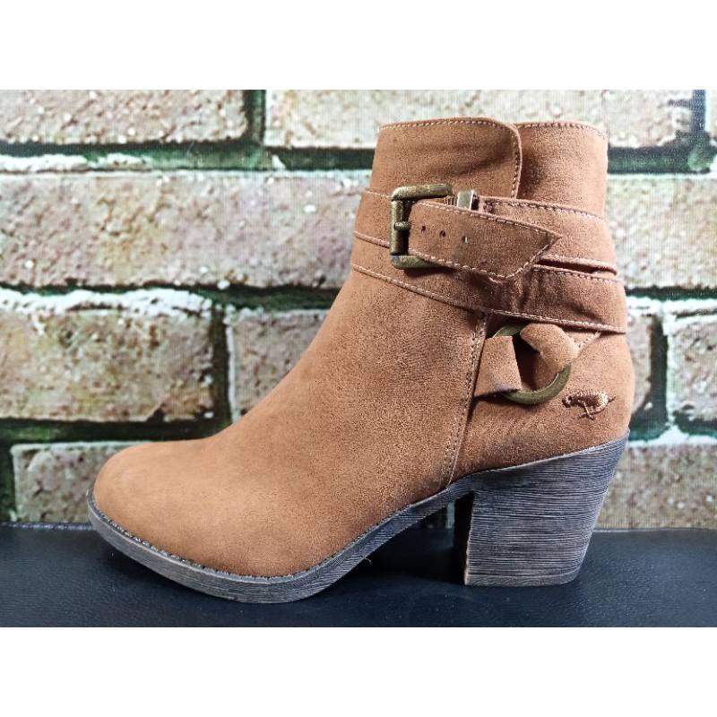 New Women s Rocket Dog Tan Salvador Microfiber Boots Ankle Zip Shopee Philippines