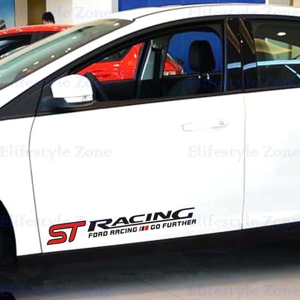 2 x New Style Racing ST Sports Stickers Car Whole Body Decals for Ford ...