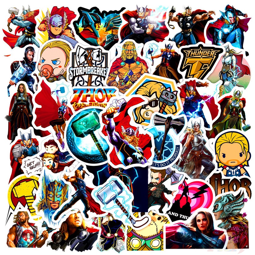 Thor：Love and Thunder Series 01 Stickers 50Pcs/Set Superhero DIY ...