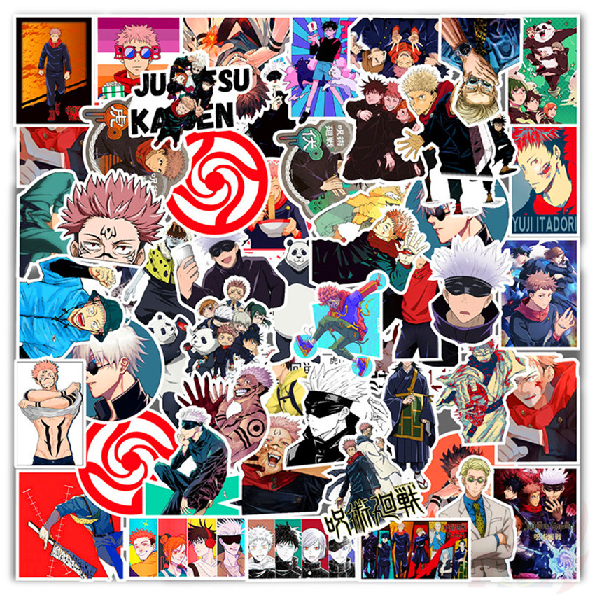 CSS.50Pcs/Set Jujutsu Kaisen Waterproof Sticker DIY Fashion Decals ...