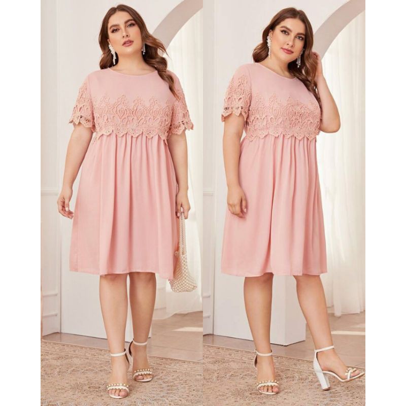 Old rose dress plus size sale