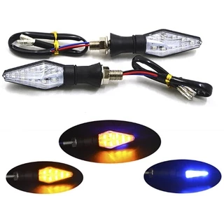 2x Universal Waterproof LED Indicator Light Handlebar Blinker 3 LEDs Chorme  - Hepsiburada Global