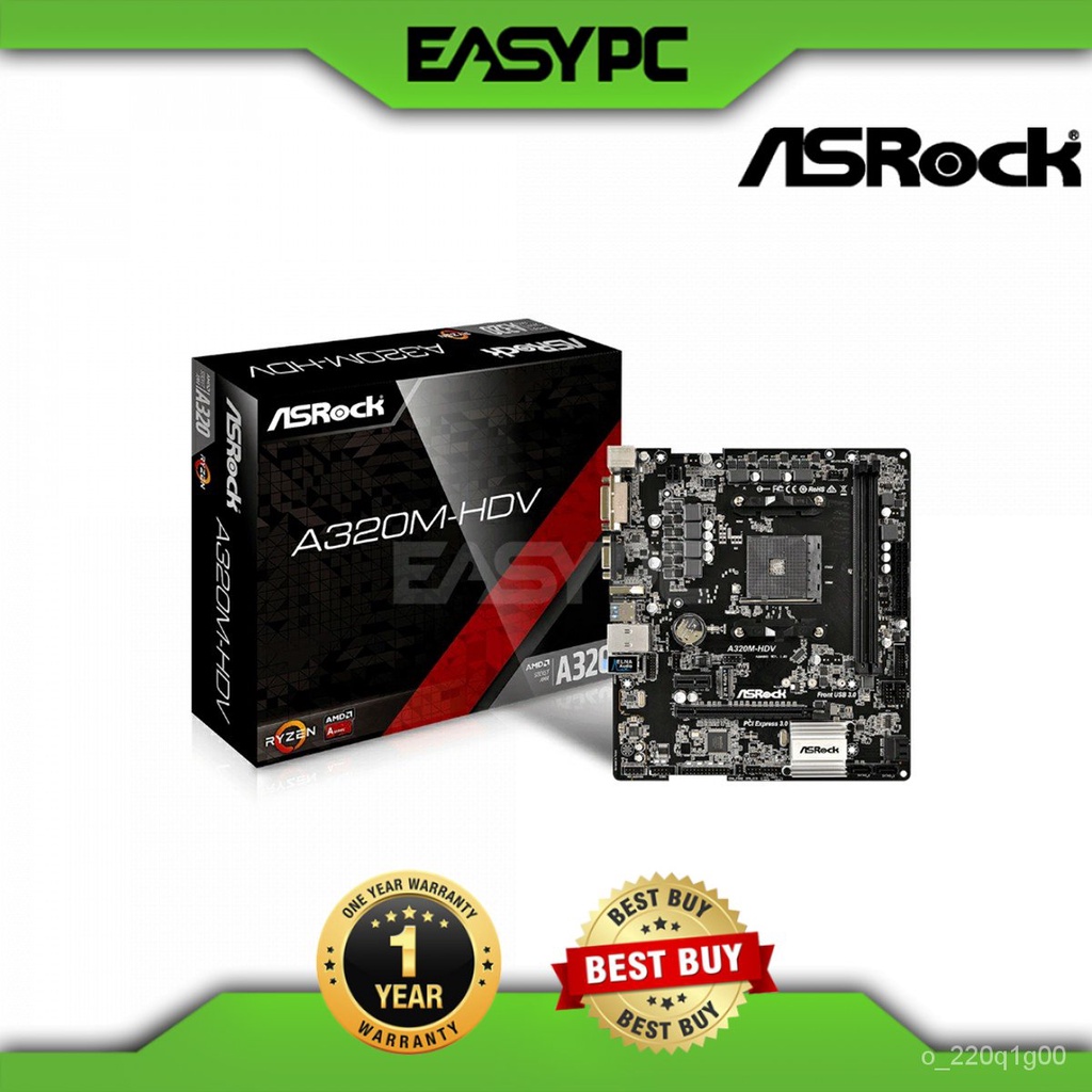 Asrock A320MHDV R4.0 Socket Am4 Ddr4 Gaming Motherboard rgog Shopee Philippines
