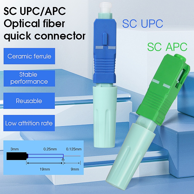 SAIVXIAN 10PCS/50PCS/100/200 PCS Lot Fiber Cold Splicer Fiber Optic Connector SC-APC SC-UPC FTTH Embedded Leather Wire Quick - 509 - View #11
