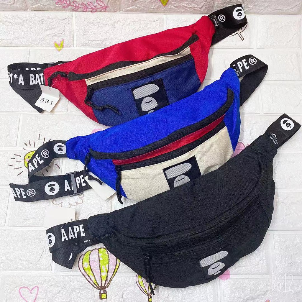 K2 #531 AAPE Belt Bag Crossbody High Quality Waist Fanny Pack Canvas ...