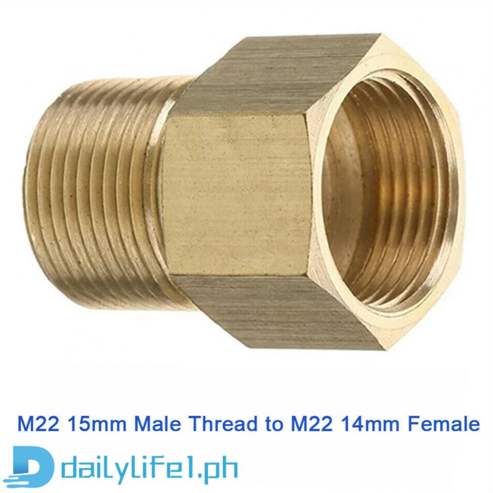 Adapter 1 Pc Accessories Brass M22 14mm Female M22 15mm Male Thread To 