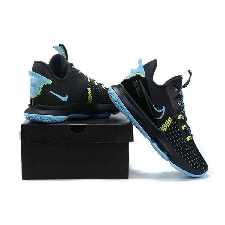 lebron shoes black and blue