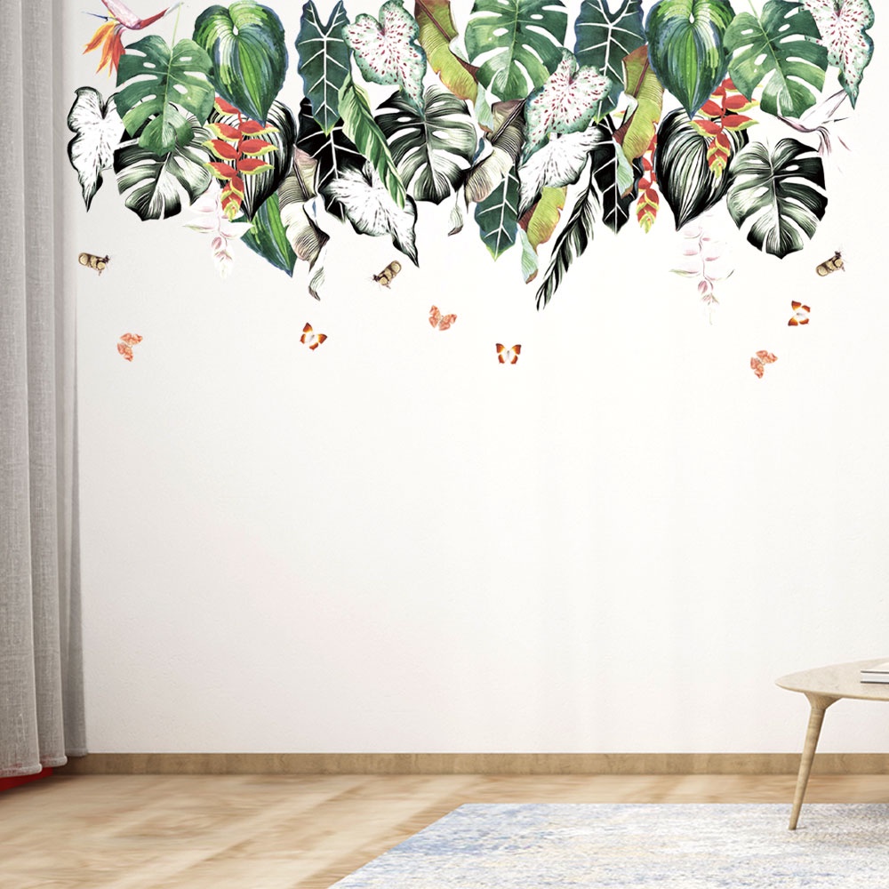 Baseboard Green Plant wallpaper wall sticker design for wall Tropical