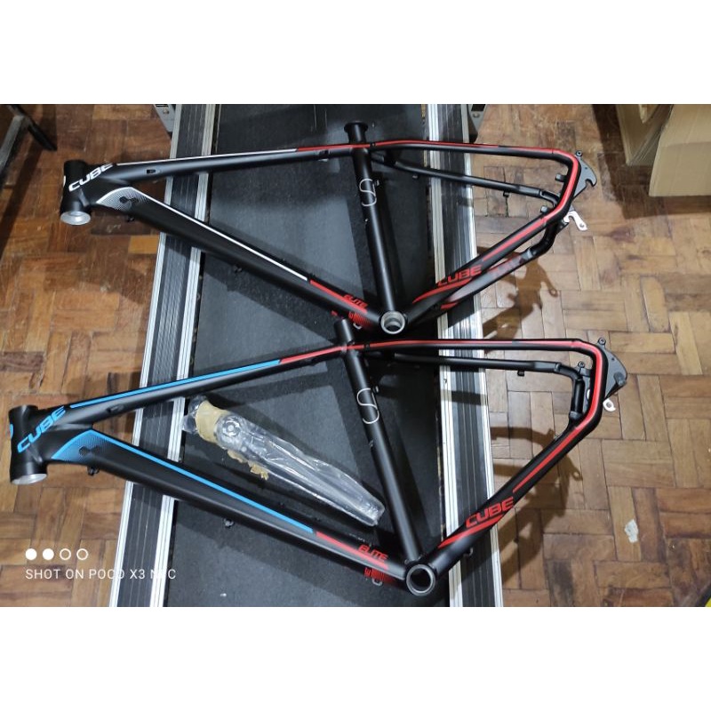 CUBE elite frame 27.5 size 17 with seatpost seatclamp and headset mtb cube frame elite for bike Shopee Philippines