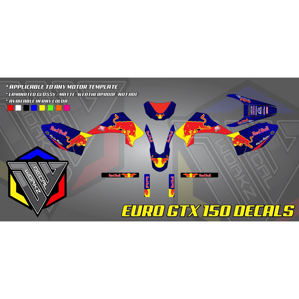 Big Red Bull Full Color Decal Sticker