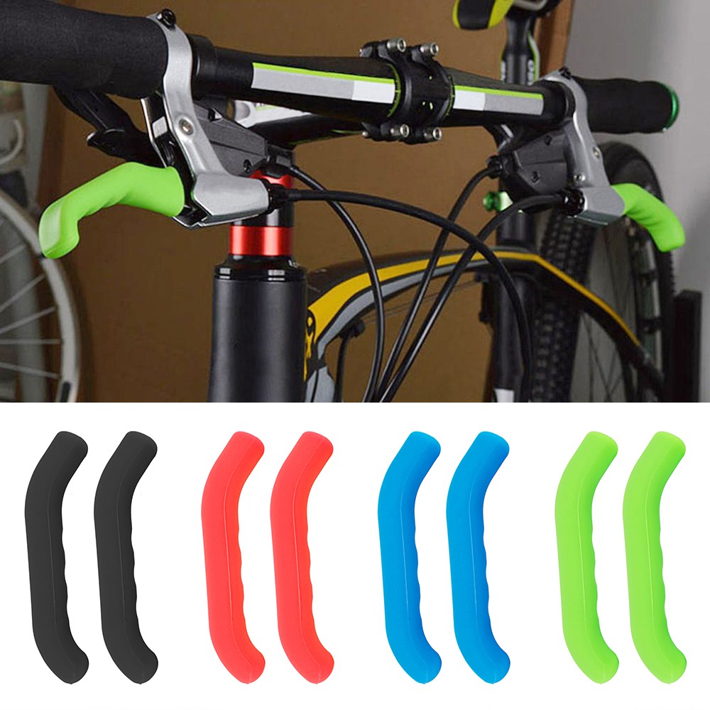 2PCS Silicone Bicycle Brake Lever Grips – Anti-Slip Protective