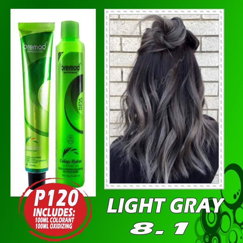 Bremod Hair Colors Light Gray 8.1 Shopee Philippines