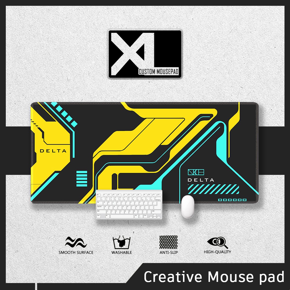 Delta Mousepad Large Gaming Mouse pad Stitched Edge Deskmat Extended ...