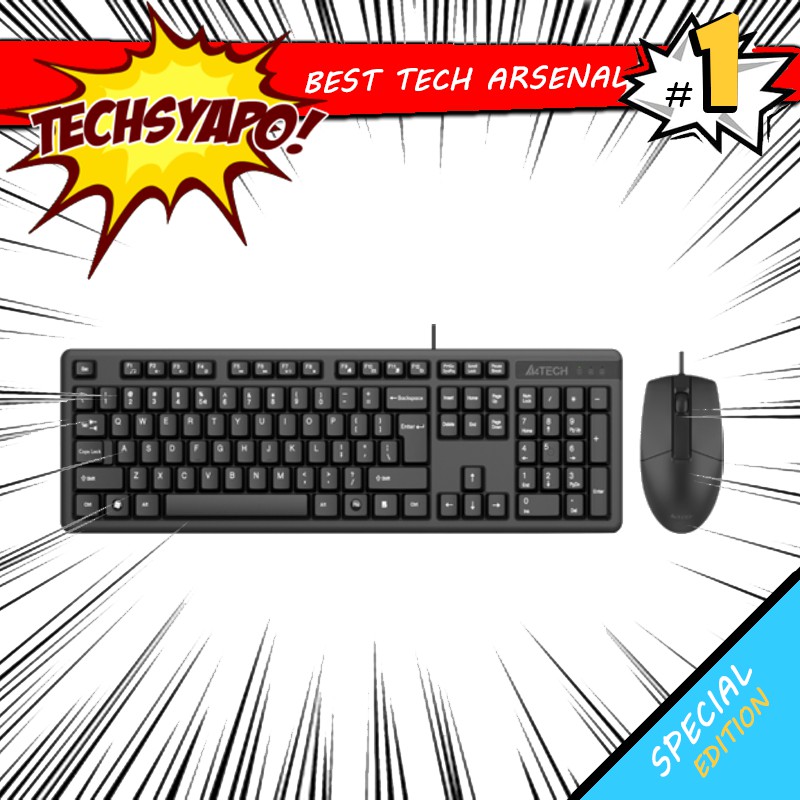 A4tech KK3330 Multimedia FN Desktop Keyboard Mouse Combo/ Office Keyboard and Mouse Combo