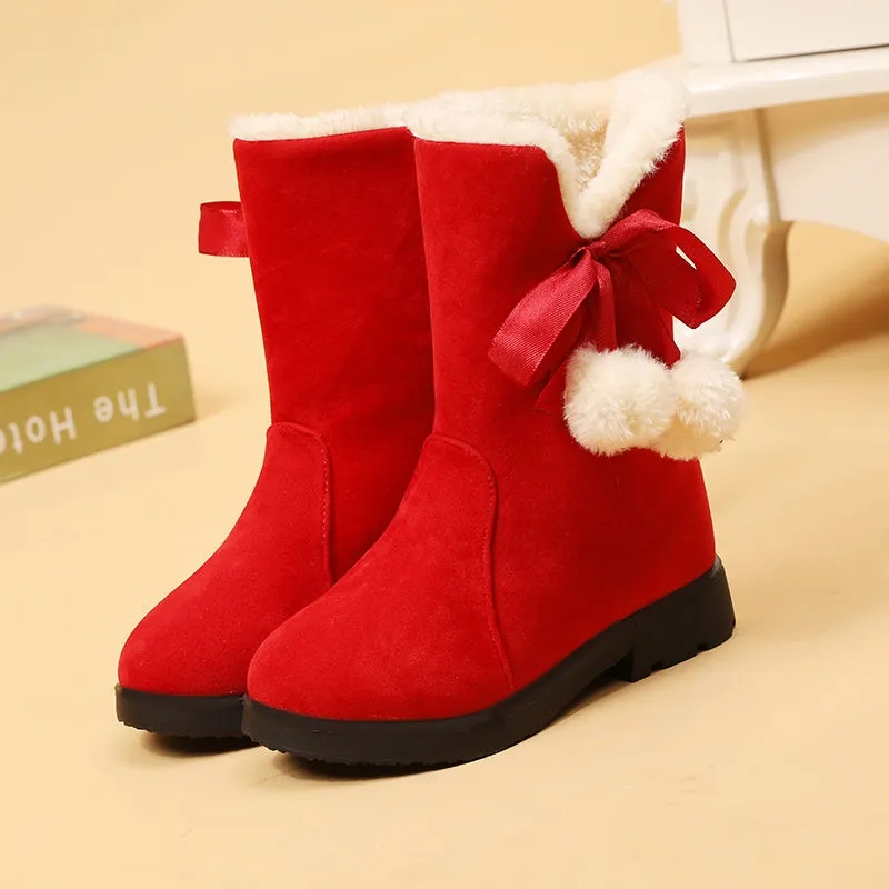 Girls discount red boots