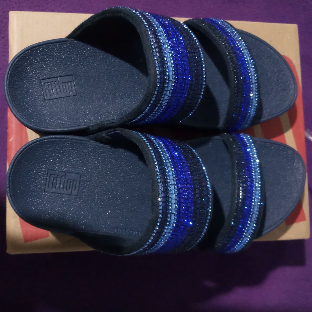 Brand New and Authentic Fitflop Rosa Crystal Mosaic Slides Size