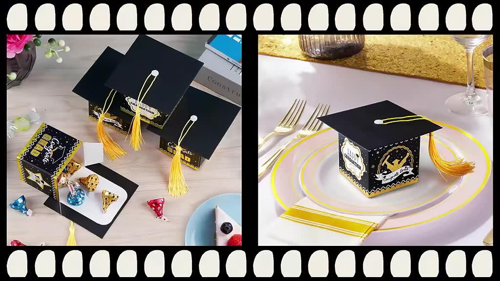 Graduation Party Decorations 10 Pcs Graduation Cap favors Boxes Grad ...