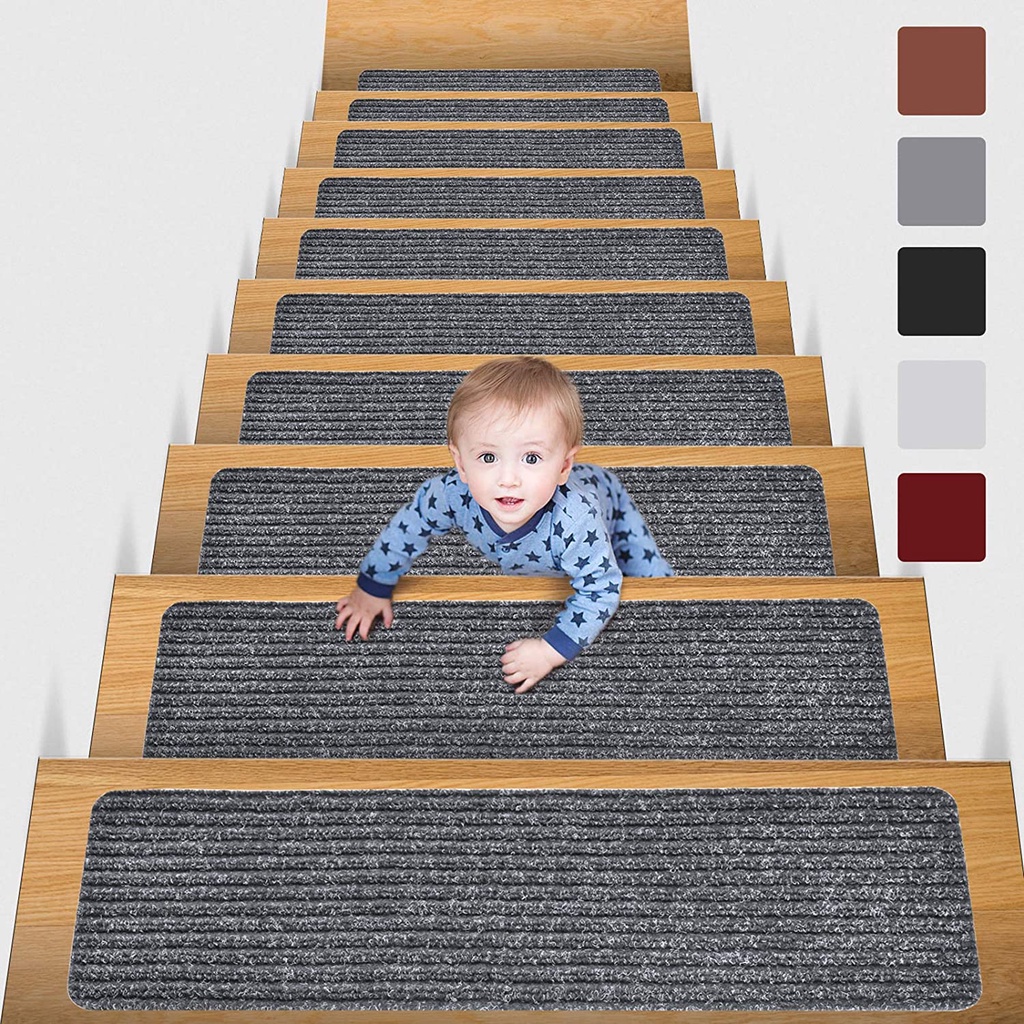 HOMEYOUNG NonSlip Carpet Stair Treads NonSkid Safety Rug For Kids