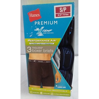 Hanes Premium X-Temp Performance Cool Tagless Boxer Briefs - Small - 3 Pack