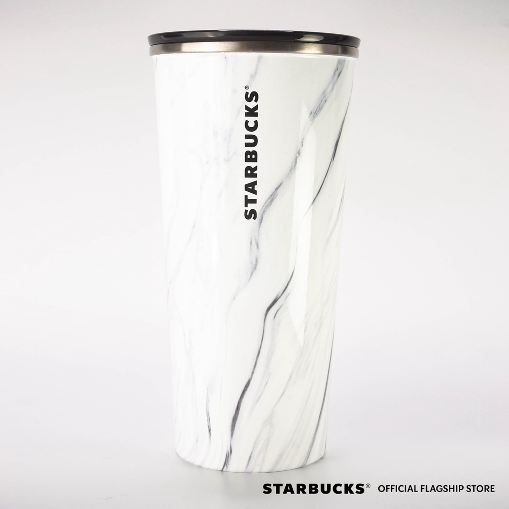 BNWT STARBUCKS overseas white marble good tumbler