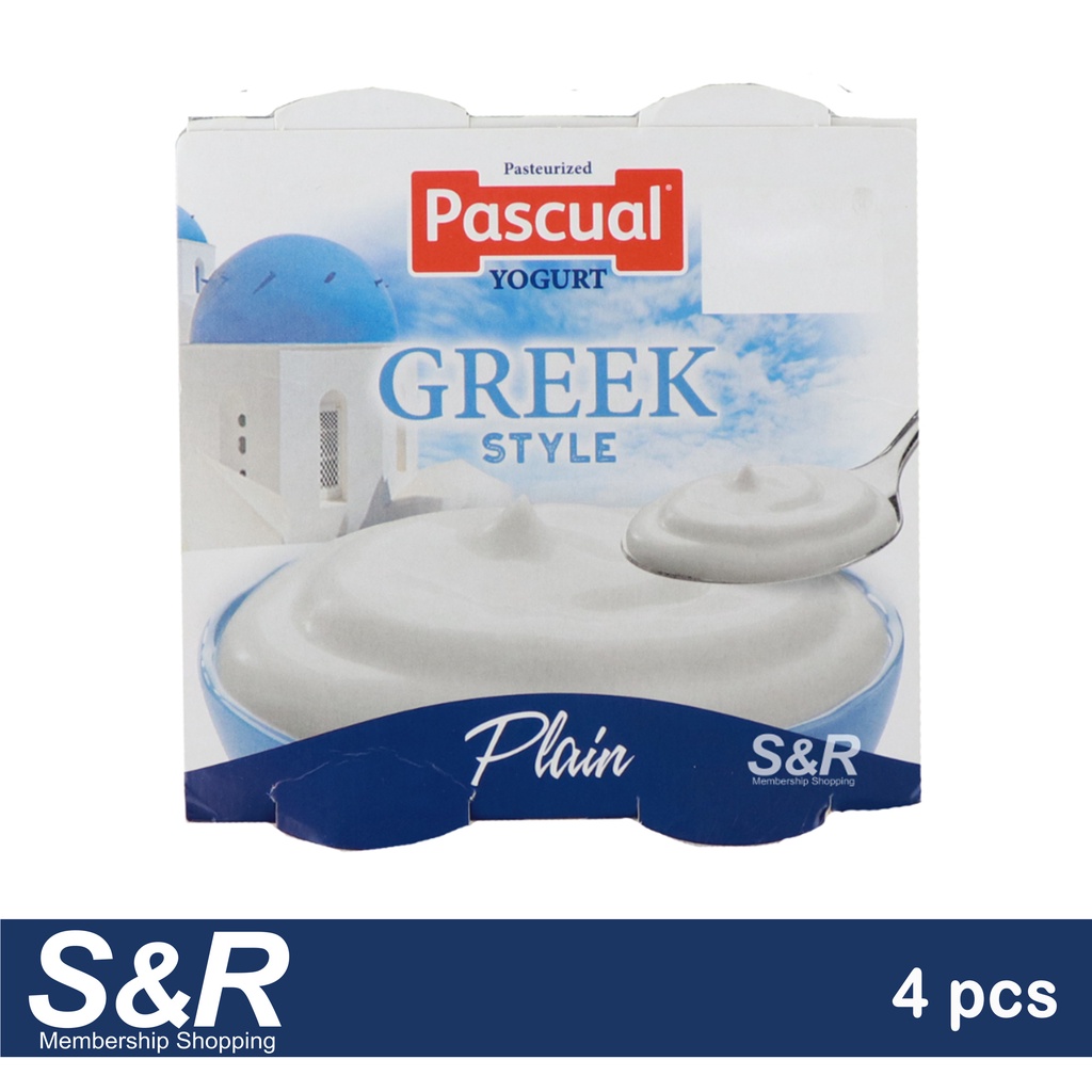 Pascual Greek Style Plain Yogurt 4pcs Shopee Philippines