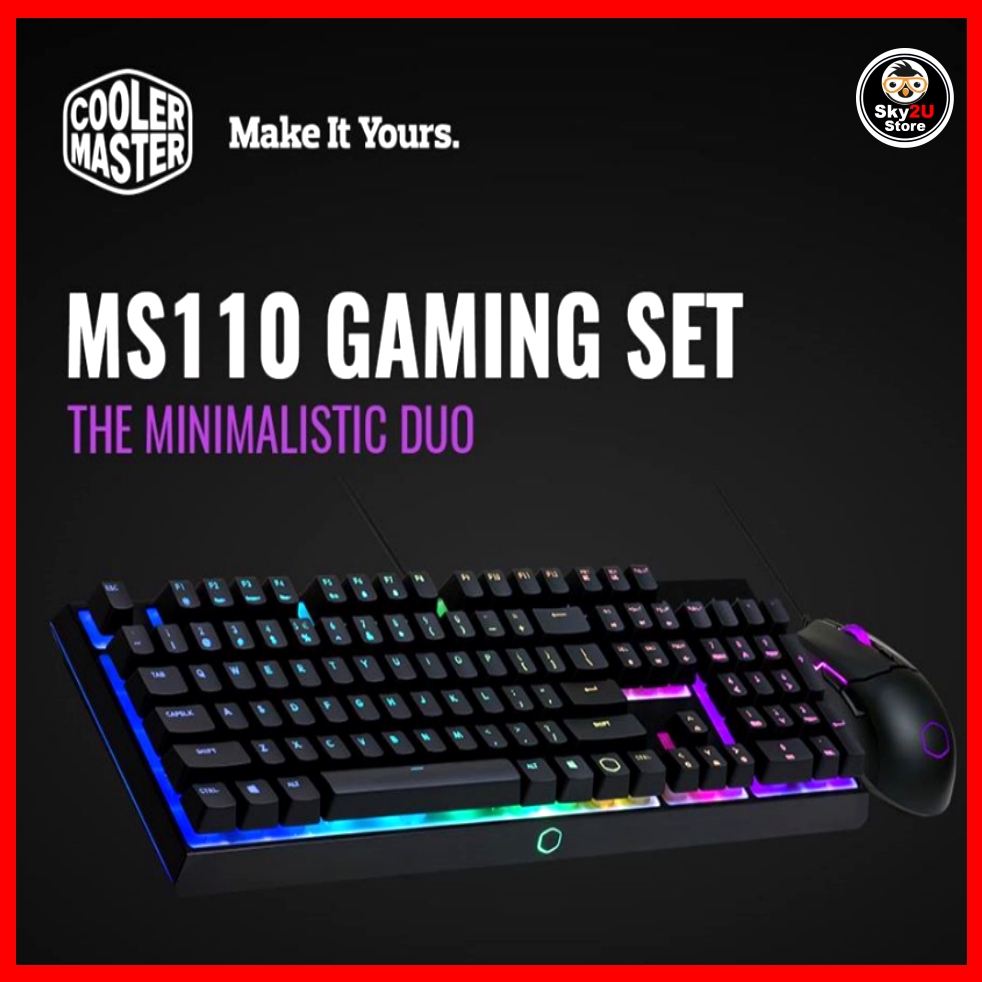 COOLER MASTER MS110 RGB GAMING KEYBOARD AND MOSUE COMBO | Shopee ...