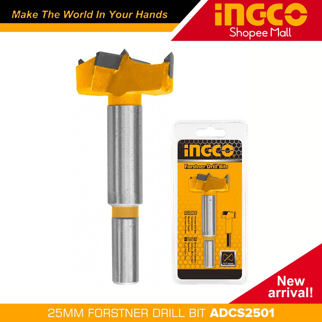 Ingco ADCS2501 Forstner Drill Bit 25mm for Concealed Hinges