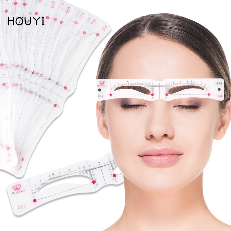 1 Set PVC Eyebrow Stencil Siamese Cards/ Beginners Eyebrow Shaper Kit ...