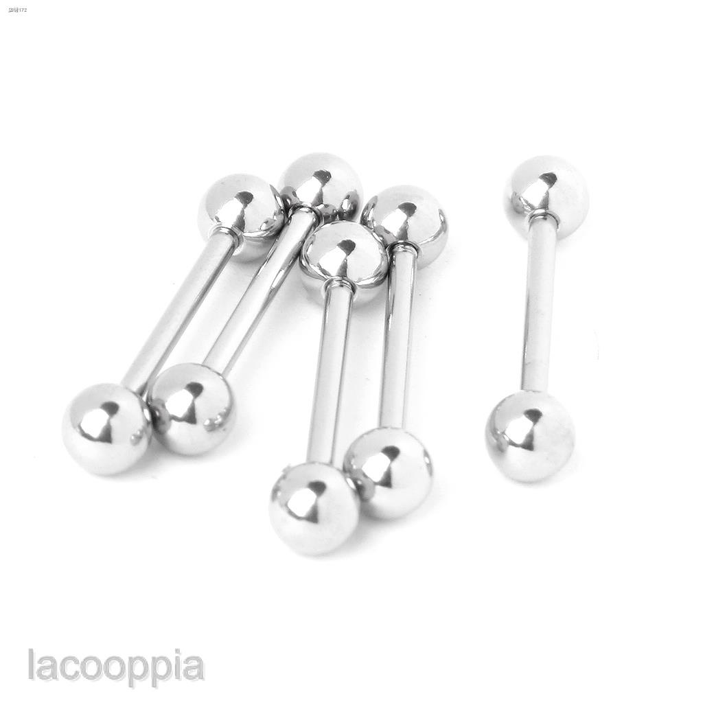 5pcs 14G Tongue Tounge Nipple Ear Rings Bar Barbell Body Piercing