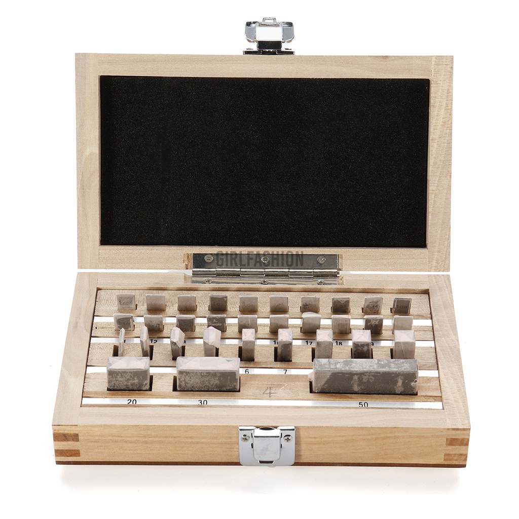 Machifit 32pcs Steel Metric Gage Block Lathe Gauge Grade 0 Slip Jo