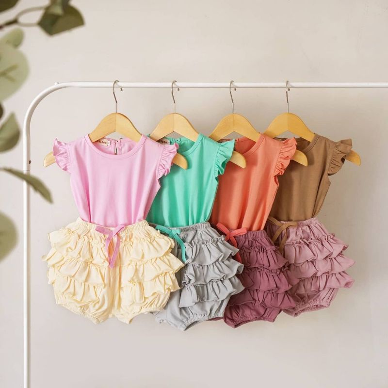 Arielle Set | Kids Short Ruffle Set | Shopee Philippines