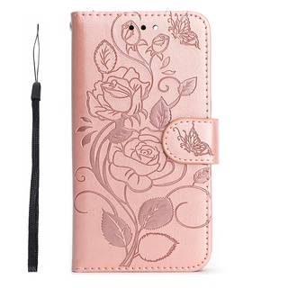 Compatible With Wiko Y82 Case , White Flower Pattern Pu Leather