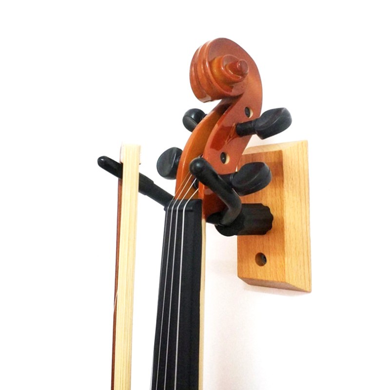 Violin Rack Hanger Violin Wall Mount Violin Wall Hook Solid Wood Base ...