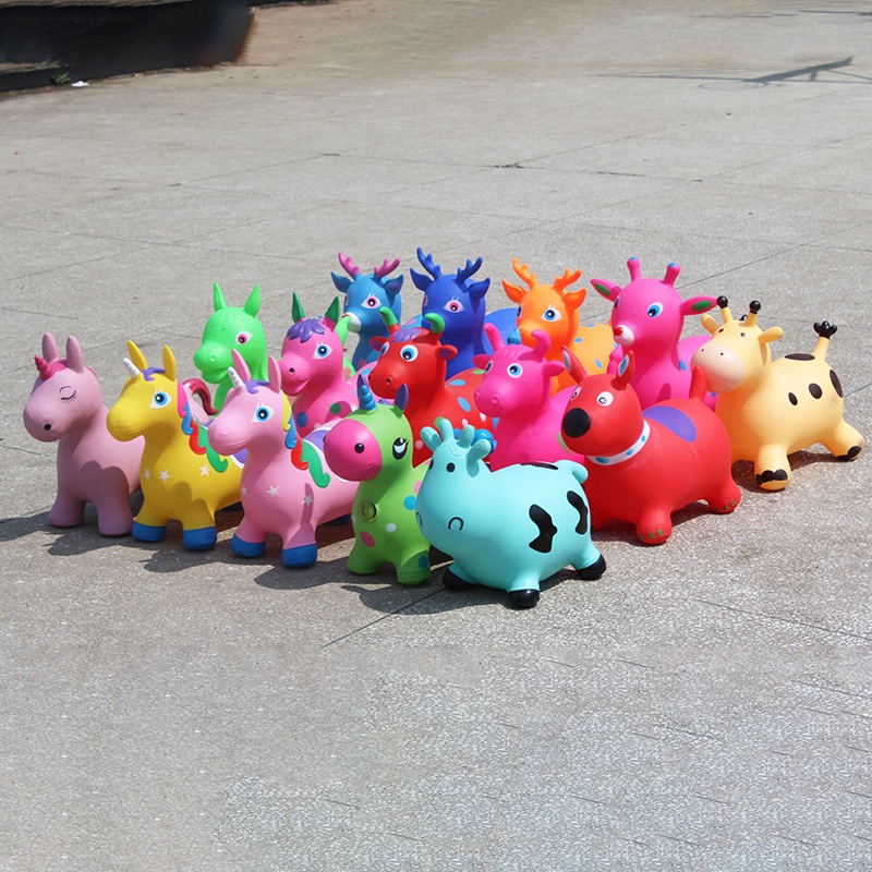 Bouncy Donkey Animal Kiddie Inflatable Toys Jumping Horse RideOn Toy