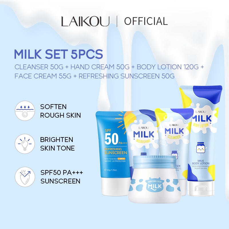 LAIKOU Milk Brightening Cream Moisturizing Sun Block Sunscreen Remove