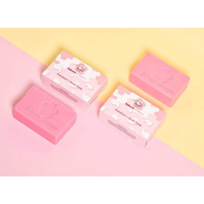 (BUNDLE) 2 pieces Sakura Shoppu Kokoberi + Snail Soap 135g | Shopee ...