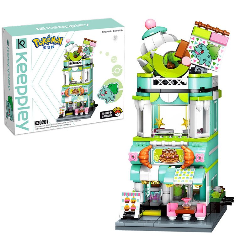 4 styles Pokemon DIY Building Blocks Figures Anime Cartoon Cute Pikachu ...