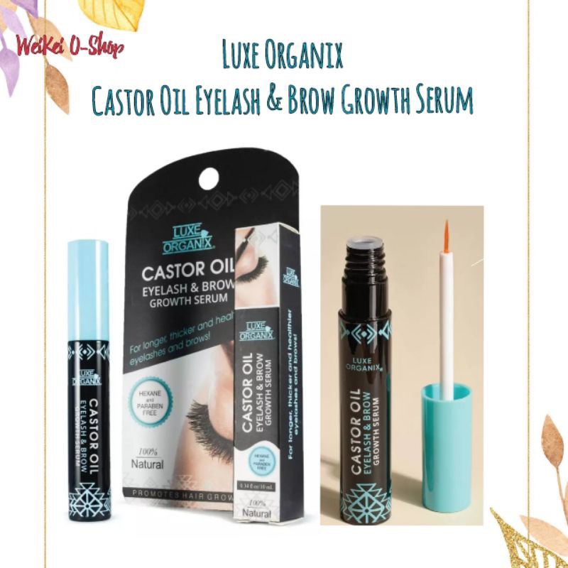 Luxe Organix Castor Oil Eyelash and Brow Growth Serum 10ml Shopee