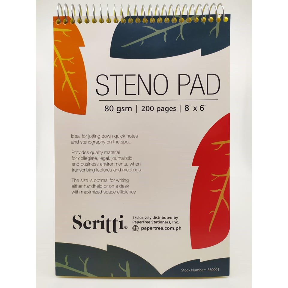 SCRITTI STENO PAD SIZE 8"X6" Shopee Philippines