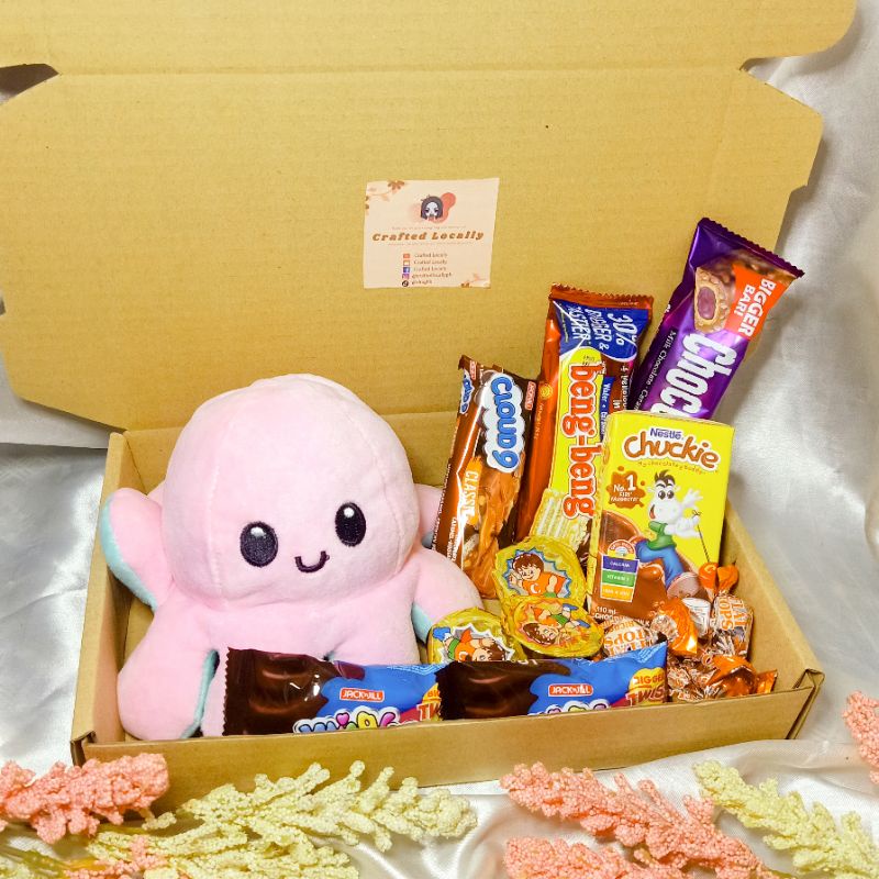 Gifts in a box 1 reversible octopus with flowers and chocolates for ...