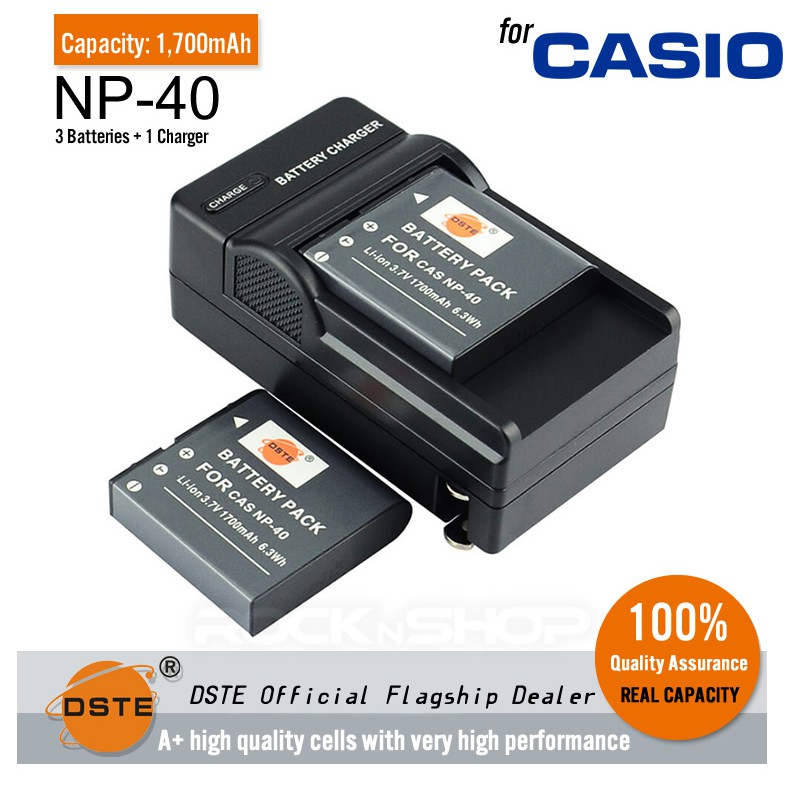 DSTE NP-40 NP40 Replacement Battery or Charger for Casio Z300 Z400 ...