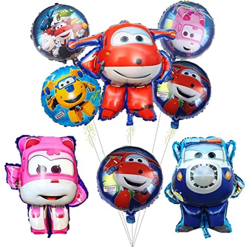 1 Pack Super Wings Cartoon Balloons Jett Foil Balloon Ball Helium ...